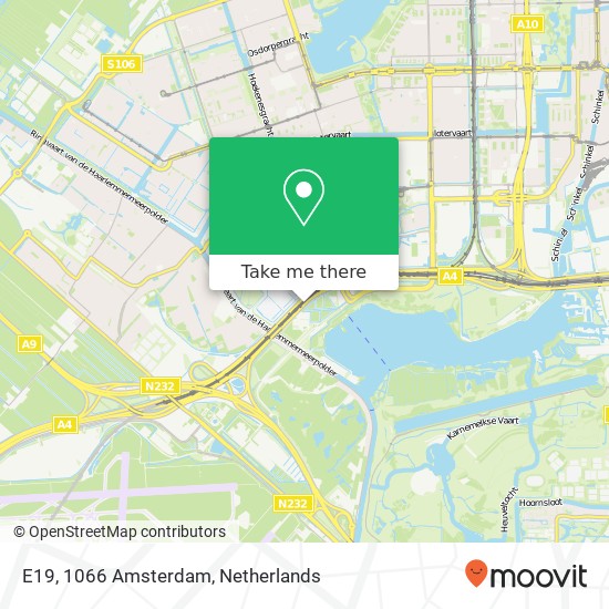 E19, 1066 Amsterdam map