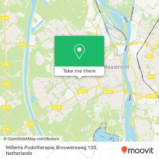 Willems Podotherapie, Brouwersweg 100 map