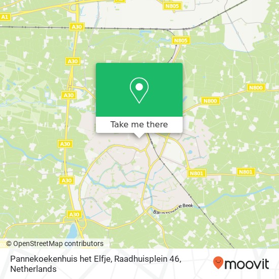 Pannekoekenhuis het Elfje, Raadhuisplein 46 map