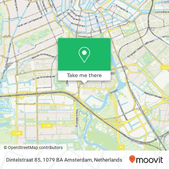 Dintelstraat 85, 1079 BA Amsterdam map