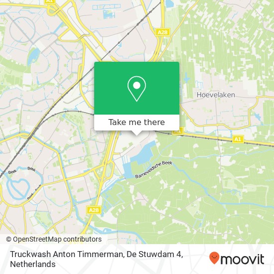 Truckwash Anton Timmerman, De Stuwdam 4 map