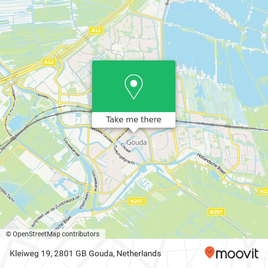 Kleiweg 19, 2801 GB Gouda map