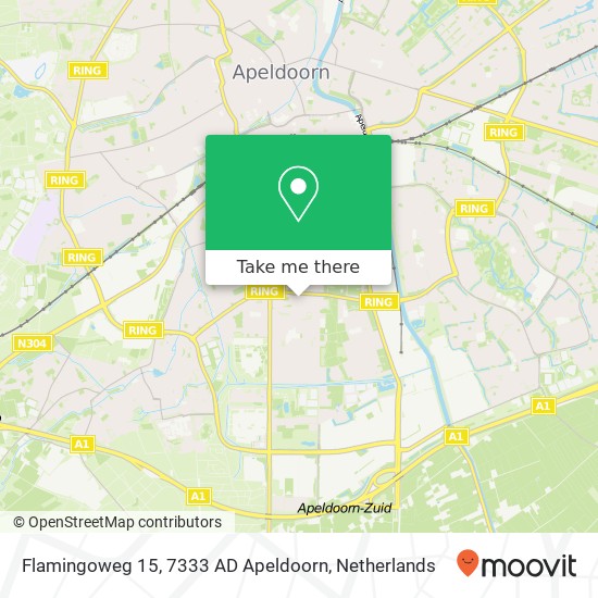 Flamingoweg 15, 7333 AD Apeldoorn map