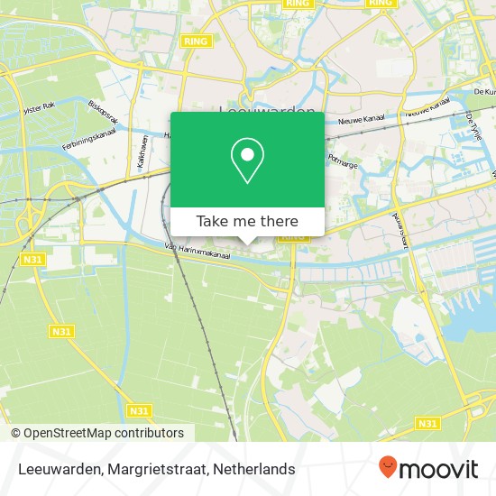 Leeuwarden, Margrietstraat map