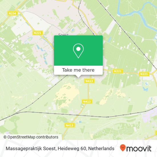 Massagepraktijk Soest, Heideweg 60 map