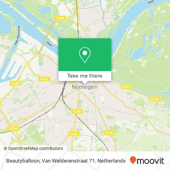 Beautyballoon, Van Welderenstraat 71 map