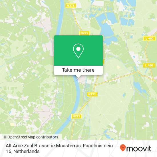 Alt Arce Zaal Brasserie Maasterras, Raadhuisplein 16 Karte