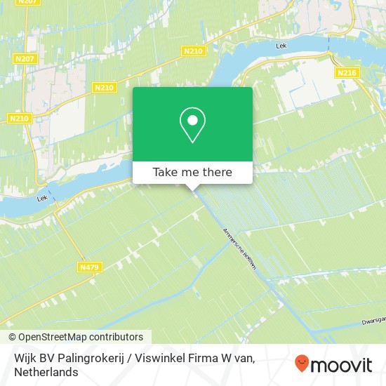 Wijk BV Palingrokerij / Viswinkel Firma W van, Ammerse Kade 16 map