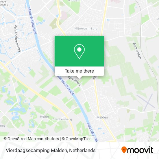 Vierdaagsecamping Malden Karte