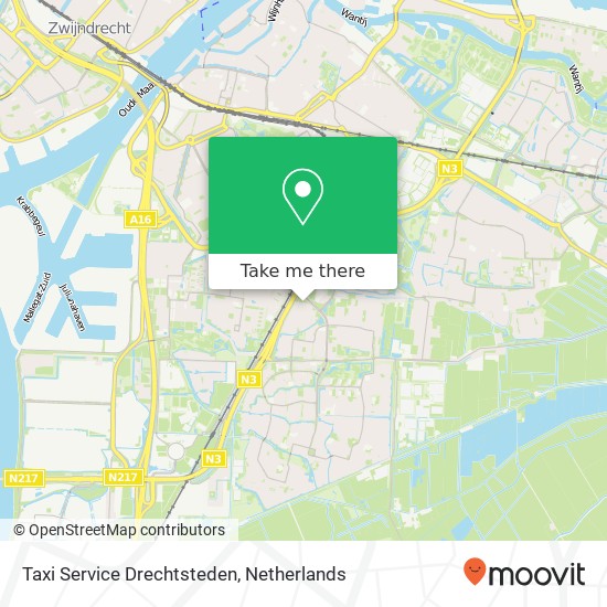 Taxi Service Drechtsteden map