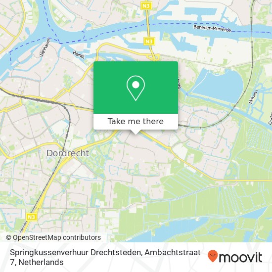 Springkussenverhuur Drechtsteden, Ambachtstraat 7 map