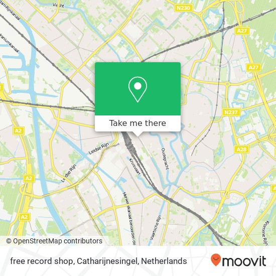 free record shop, Catharijnesingel map