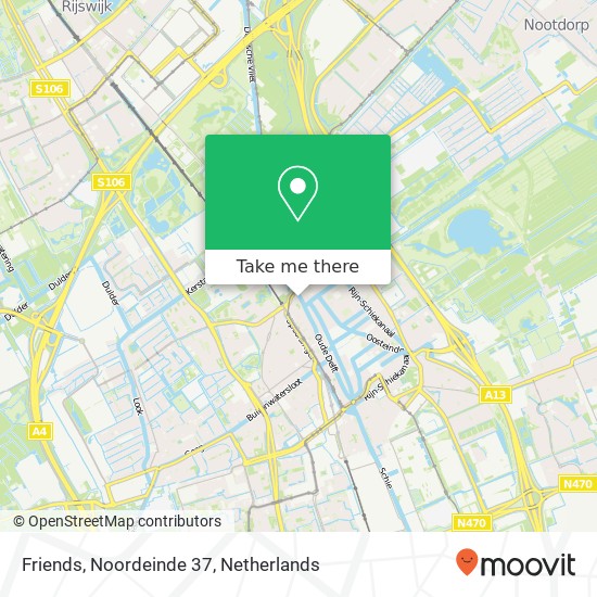 Friends, Noordeinde 37 map