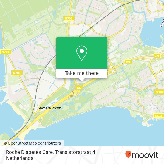 Roche Diabetes Care, Transistorstraat 41 Karte