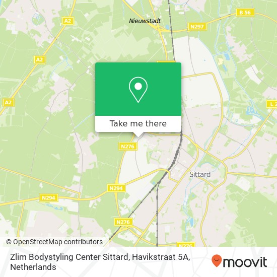 Zlim Bodystyling Center Sittard, Havikstraat 5A map