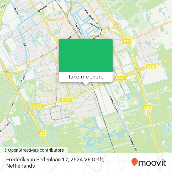 Frederik van Eedenlaan 17, 2624 VE Delft map