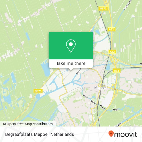 Begraafplaats Meppel map