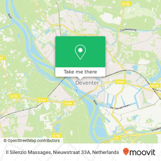 Il Silenzio Massages, Nieuwstraat 33A map