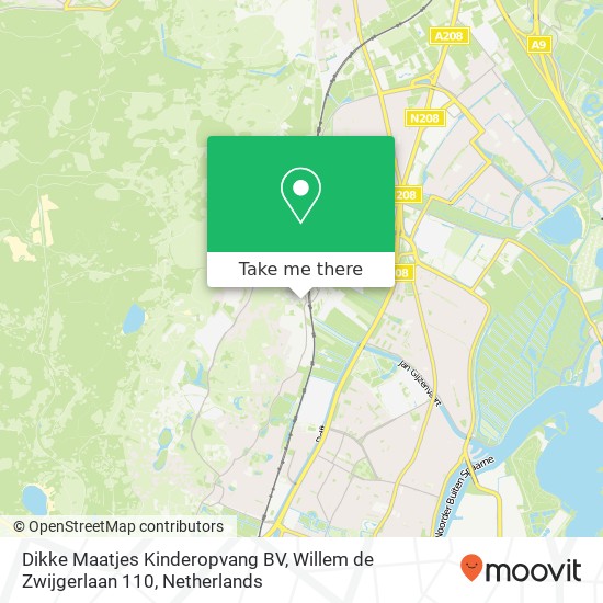 Dikke Maatjes Kinderopvang BV, Willem de Zwijgerlaan 110 map