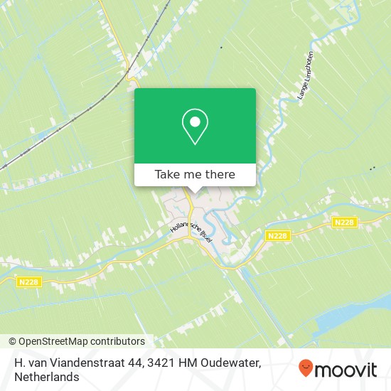 H. van Viandenstraat 44, 3421 HM Oudewater map