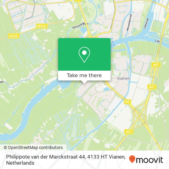 Philippote van der Marckstraat 44, 4133 HT Vianen Karte