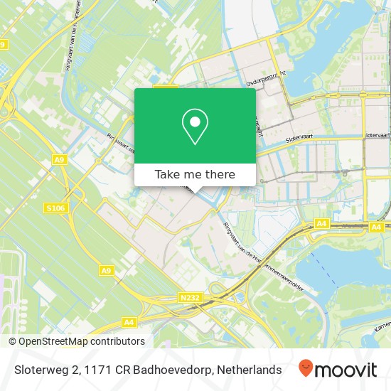 Sloterweg 2, 1171 CR Badhoevedorp map