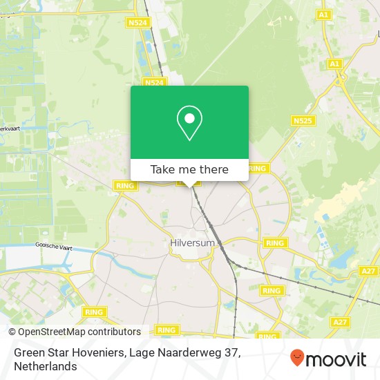 Green Star Hoveniers, Lage Naarderweg 37 map