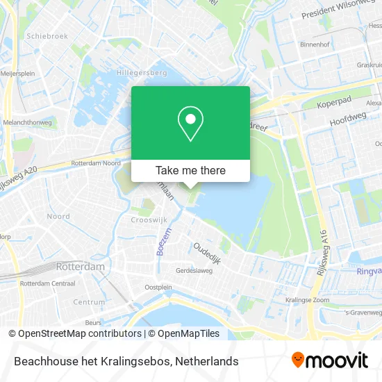 Beachhouse het Kralingsebos map