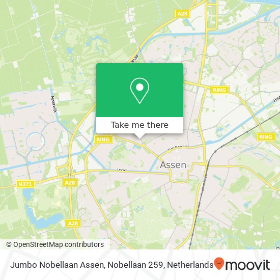 Jumbo Nobellaan Assen, Nobellaan 259 map