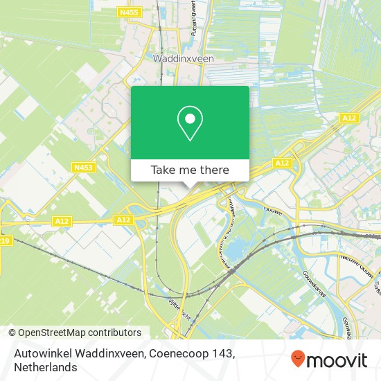 Autowinkel Waddinxveen, Coenecoop 143 Karte