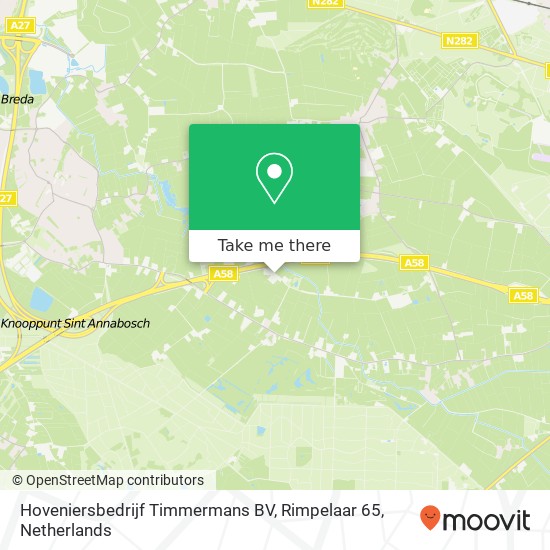 Hoveniersbedrijf Timmermans BV, Rimpelaar 65 map