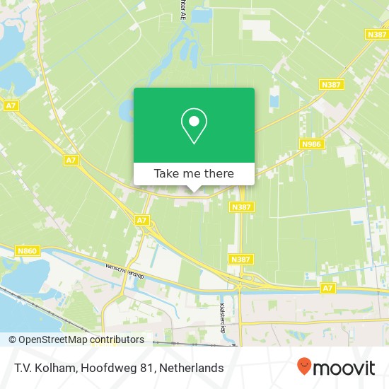 T.V. Kolham, Hoofdweg 81 map