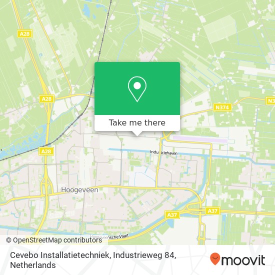 Cevebo Installatietechniek, Industrieweg 84 map