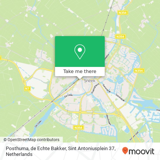 Posthuma, de Echte Bakker, Sint Antoniusplein 37 map