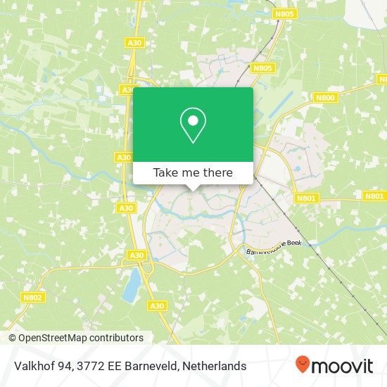 Valkhof 94, 3772 EE Barneveld Karte