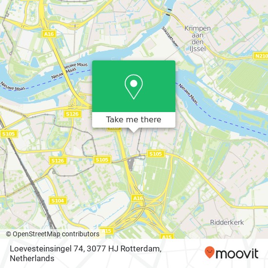 Loevesteinsingel 74, 3077 HJ Rotterdam Karte