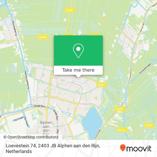 Loevestein 74, 2403 JB Alphen aan den Rijn map