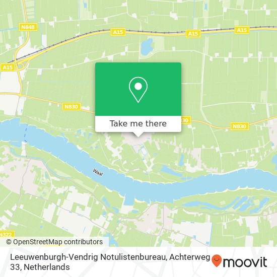 Leeuwenburgh-Vendrig Notulistenbureau, Achterweg 33 Karte