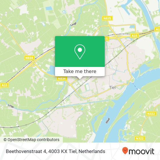 Beethovenstraat 4, 4003 KX Tiel Karte