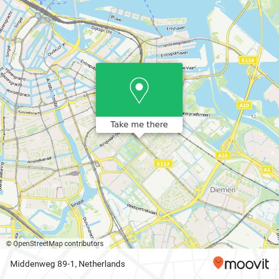 Middenweg 89-1, 1098 AG Amsterdam map