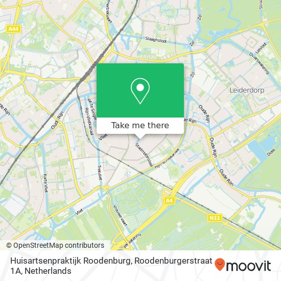 Huisartsenpraktijk Roodenburg, Roodenburgerstraat 1A map