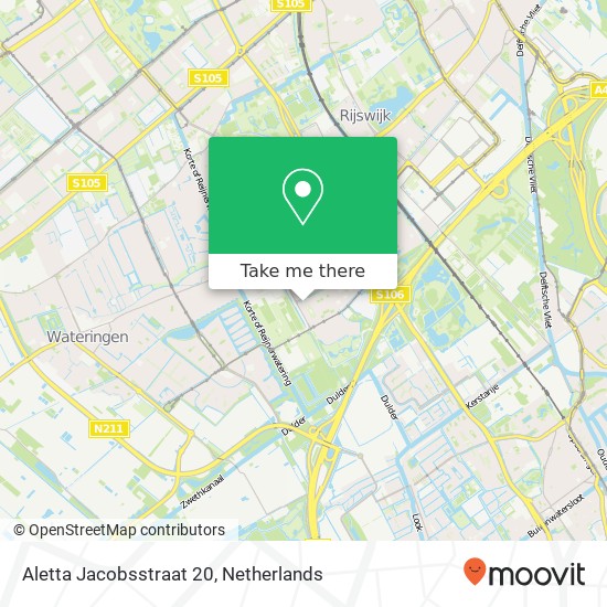 Aletta Jacobsstraat 20, 2286 BN Rijswijk Karte