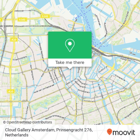 Cloud Gallery Amsterdam, Prinsengracht 276 Karte