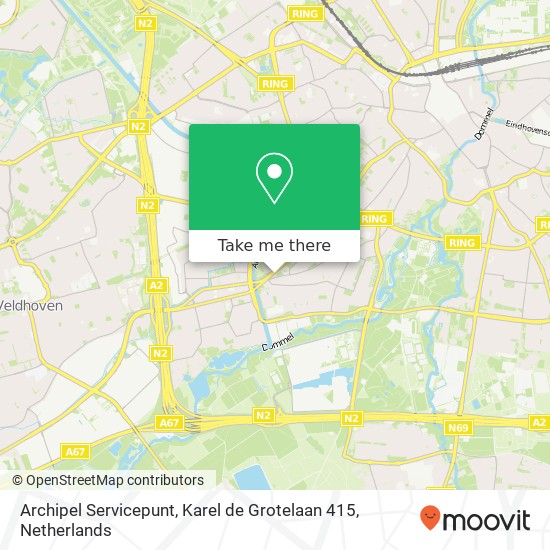Archipel Servicepunt, Karel de Grotelaan 415 map