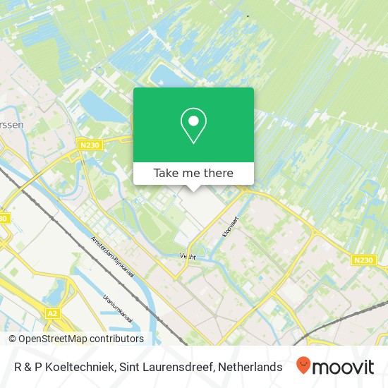 R & P Koeltechniek, Sint Laurensdreef Karte