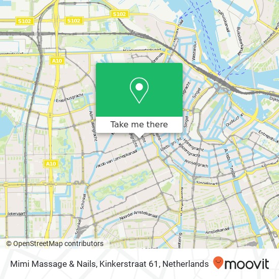 Mimi Massage & Nails, Kinkerstraat 61 map