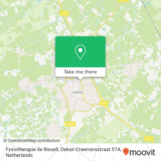 Fysiotherapie de Risselt, Deken Creemersstraat 57A map