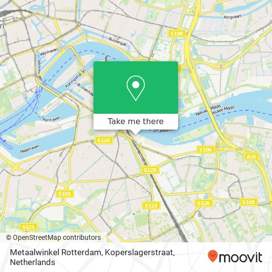 Metaalwinkel Rotterdam, Koperslagerstraat map