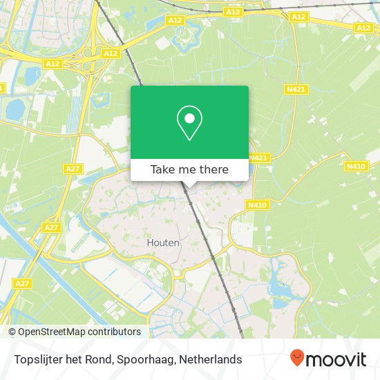 Topslijter het Rond, Spoorhaag map