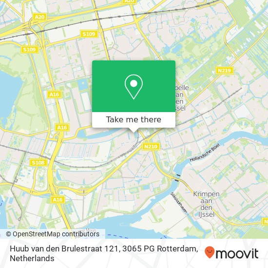 Huub van den Brulestraat 121, 3065 PG Rotterdam map